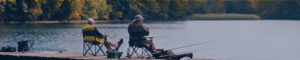 background image showing older gentlemen fishing