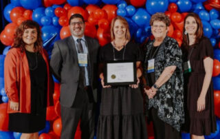 photo of 5 CASA Appalachian Court Members receiving award