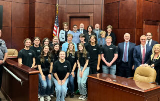 photo of young people from Youth Leadership Pickens in the Appalachian Judicial Circuit courtroom